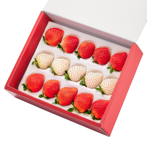 【12月～4月発送予定：送料込み】特選紅白EX 400～800g（化粧箱）・いちご（うるう農園）